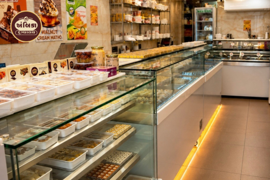 Premium Sweet Shop in Ahmedabad with fresh sweets display