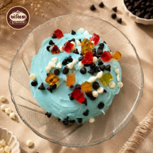 Blue Diamond Matho with chocolate chips and jelly toppings in Ahmedabad