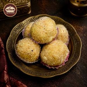 Traditional Churma Laddu Ahmedabad made with pure ghee and premium dry fruits