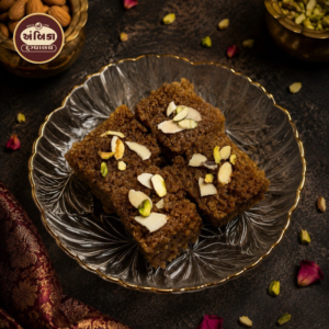 Traditional Dudh No Halvo Ahmedabad made with rich milk and premium dry fruits