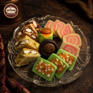 Premium Kaju Mix Mithai Ahmedabad featuring assorted kaju sweets handcrafted with premium dry fruits and rich flavors