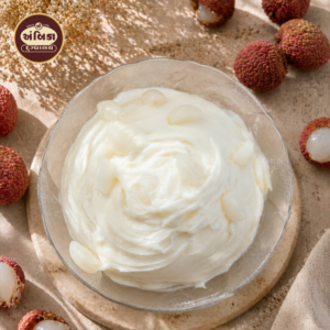 Fresh Litchi Matho Ahmedabad made with creamy yogurt and juicy lychee pieces