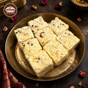 Traditional Mysore Pak Ahmedabad made with pure ghee, premium gram flour, and garnished with sliced almonds and pistachios for an authentic festive sweet