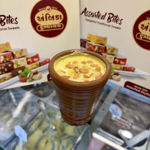 Rajwadi Dryfruit Matka Lassi with premium nuts in Ahmedabad